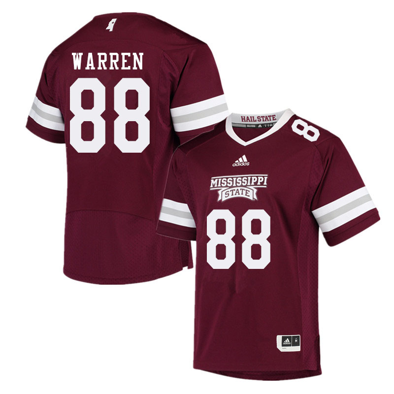Men #88 Powers Warren Mississippi State Bulldogs College Football Jerseys Sale-Maroon - Click Image to Close